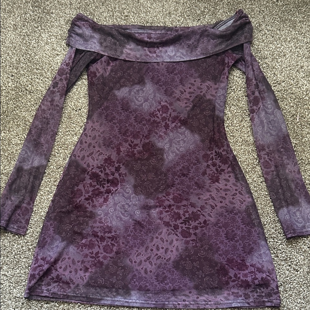 Urban Outfitters Purple Long Sleeve Dress